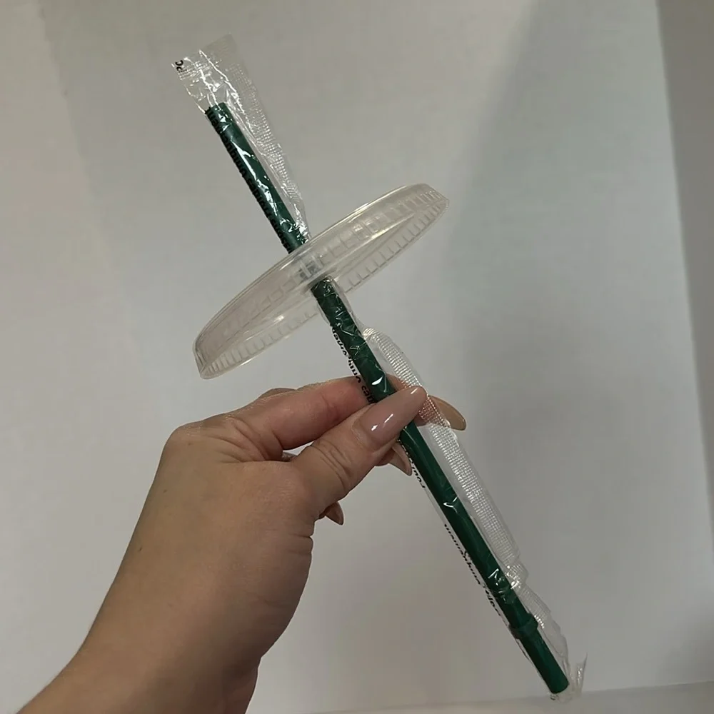 Starbucks Reusable Plastic Cup Clear Frosted nwt